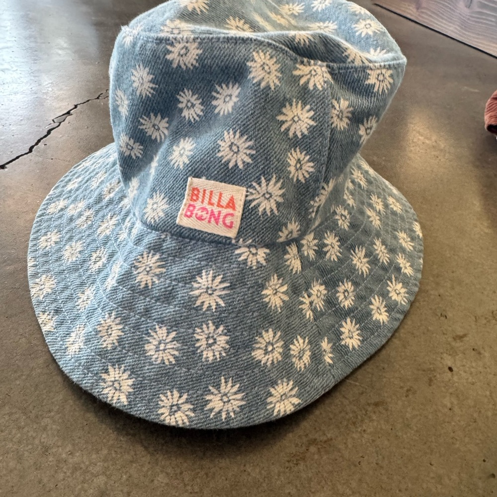 Billabong Denim Blue and White Sun Hat